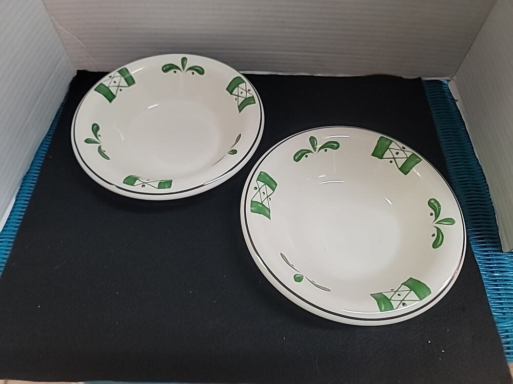 Olive Garden Buffalo China Restaurant Cereal Soup Bowls 8" Set of 2